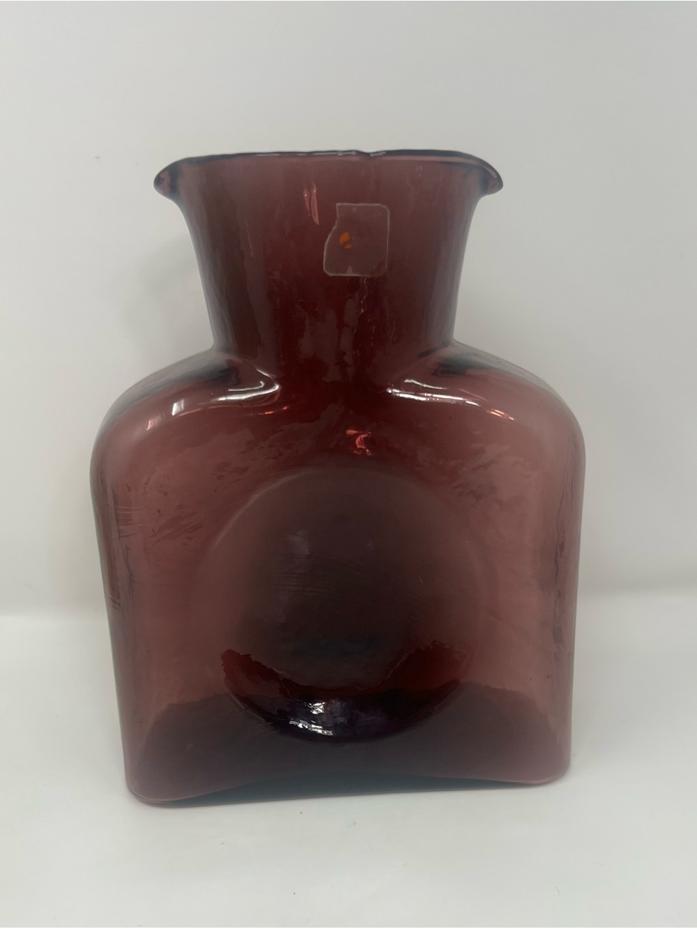 Blenko Art Glass Amethyst Double Spout Water Decanter Carafe Jug Vase 2003